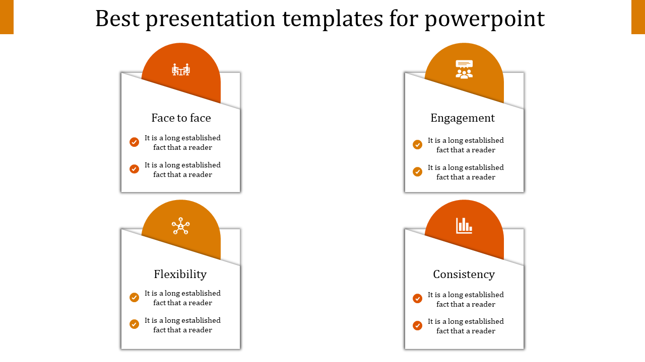 Effective Business Presentation Slides with Four Nodes